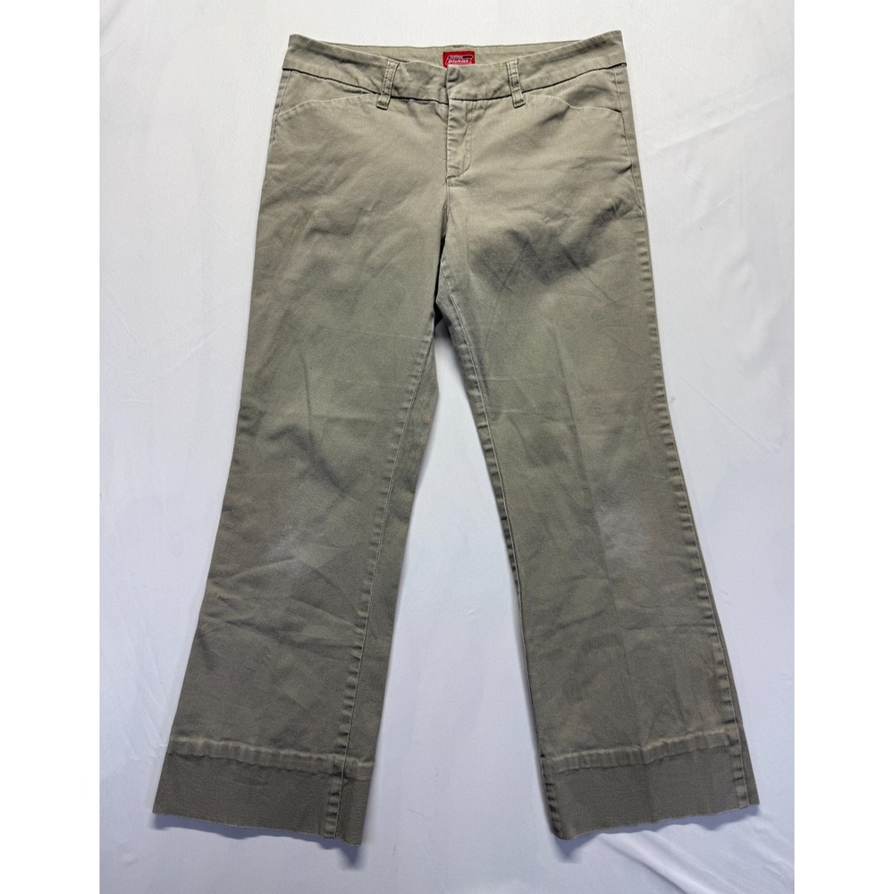 Genuine Dickies Ankle Pants Womens 13 Beige Cotton Workwear Mid Rise Bootcut Leg